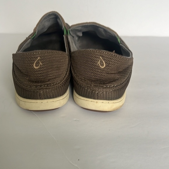 Olukai Nohea Mesh Mens 11 Slip On Loafers Brown Fold Down Heel Slide Shoes ♣️ - Picture 5 of 7